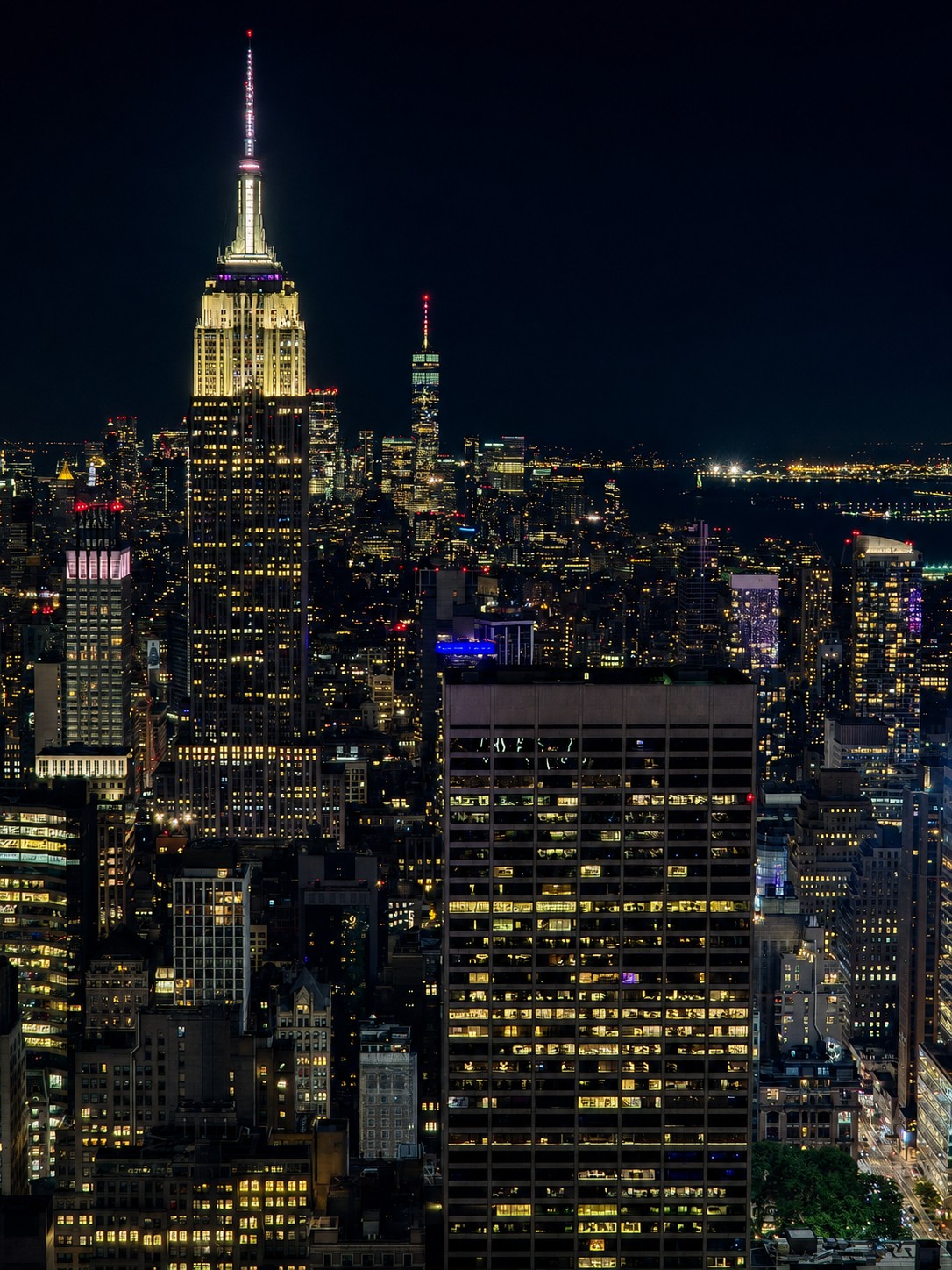 Midtown Manhattan di notte